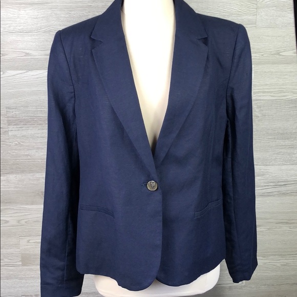 a new day Jackets & Blazers - Linen Blend Navy Blazer